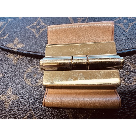 Louis Vuitton Monogram Canvas Olympe Shoulder Handbag Push Lock Closure Purple - Picture 15 of 17